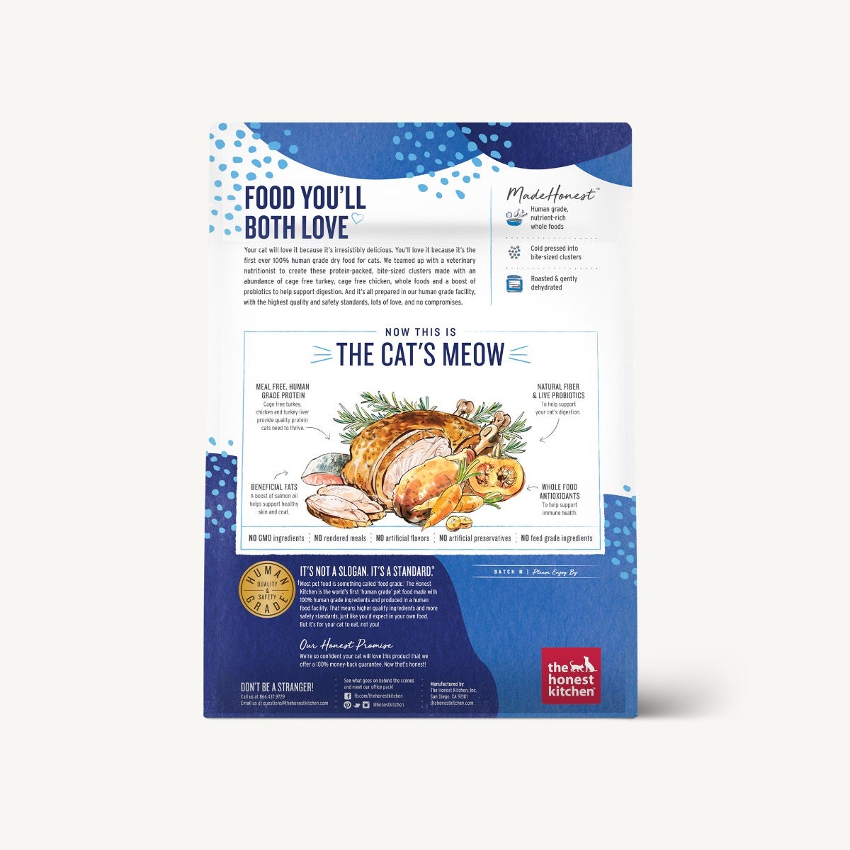 The Honest Kitchen | Grain Free Turkey & Chicken Clusters | Cat Food Stores Toronto